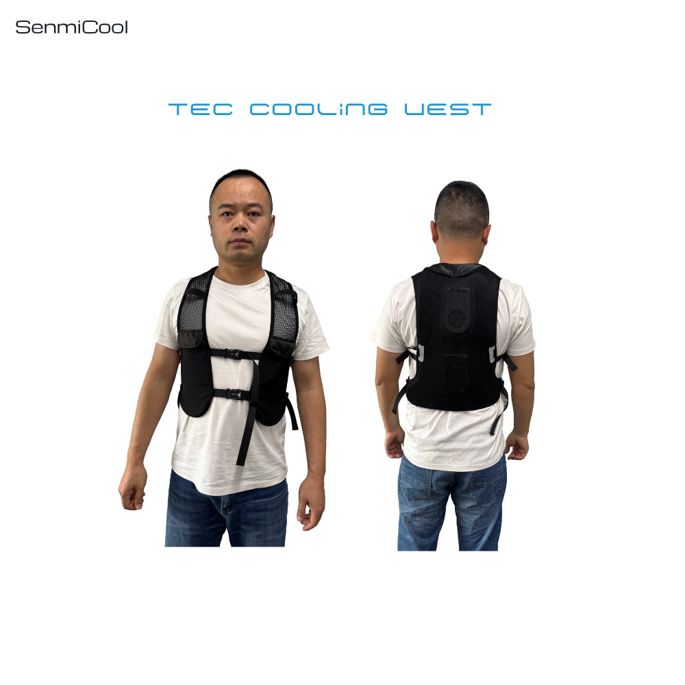 SenmiCool V2 TEC Cooling Vest | Single Cooling Kit | Dual-Turbine Circulating Air Cooling System | Outdoor & Industrial Wearable Cooling Solution