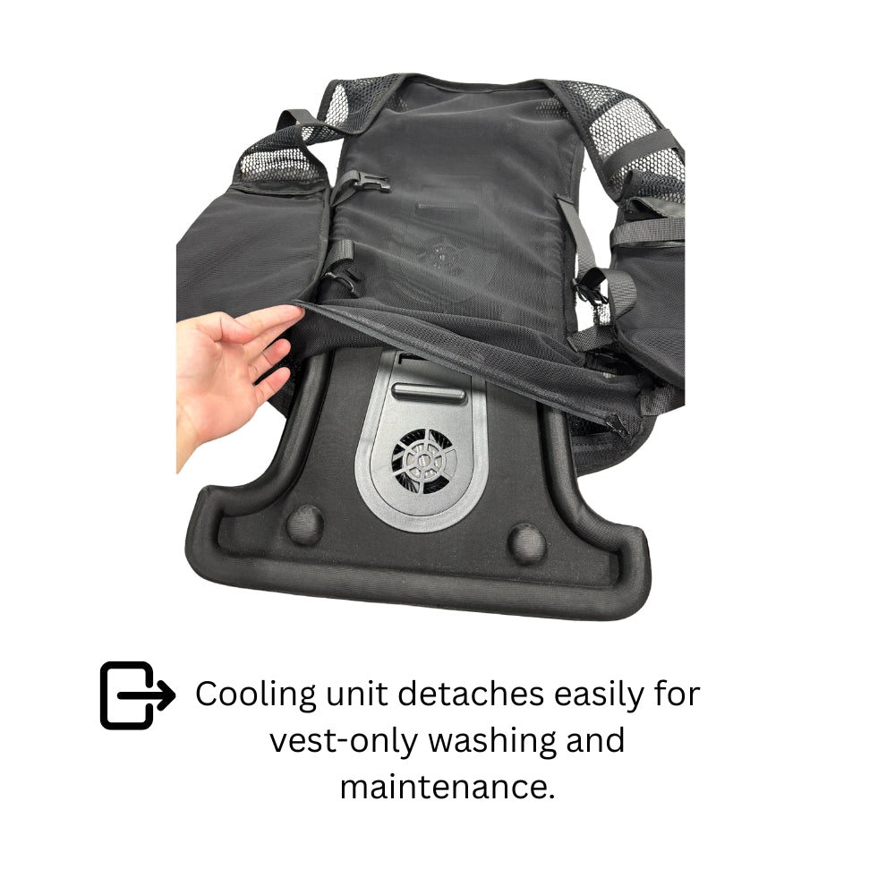 SenmiCool V2 TEC Cooling Vest | Single Cooling Kit | Dual-Turbine Circulating Air Cooling System | Outdoor & Industrial Wearable Cooling Solution