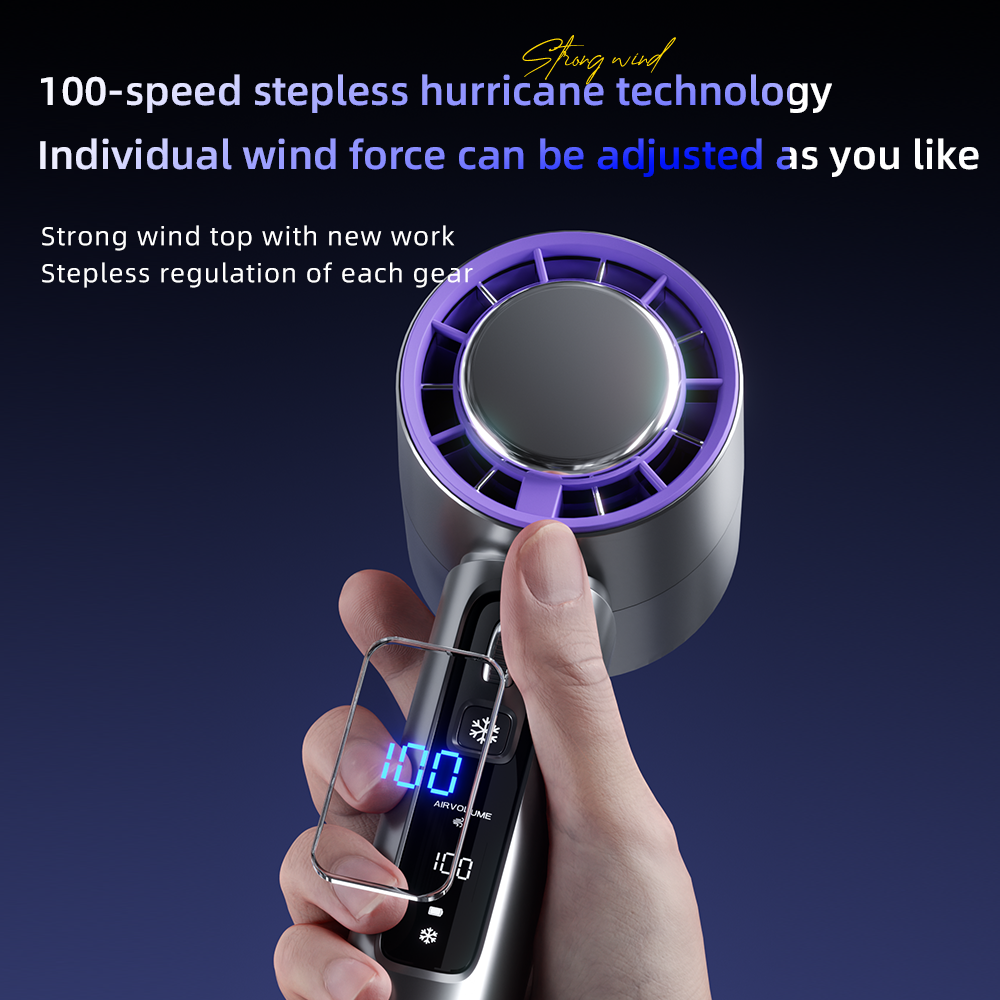 N88 Handheld TEC Cooling Fan - 100-Speed Portable Air Duster with Turbo Jet Power