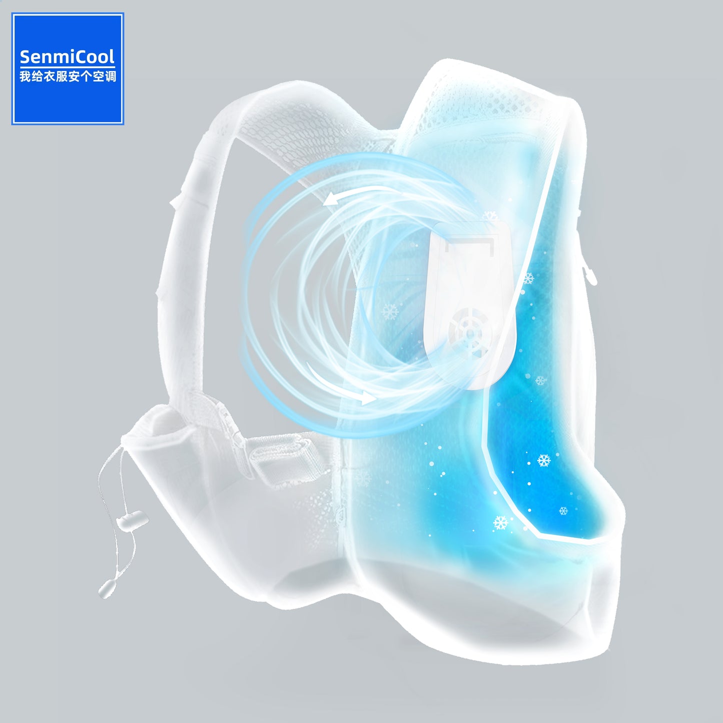 SenmiCool V2 Cooling Vest | Wearable TEC Air Circulation for Outdoor & PPE Work
